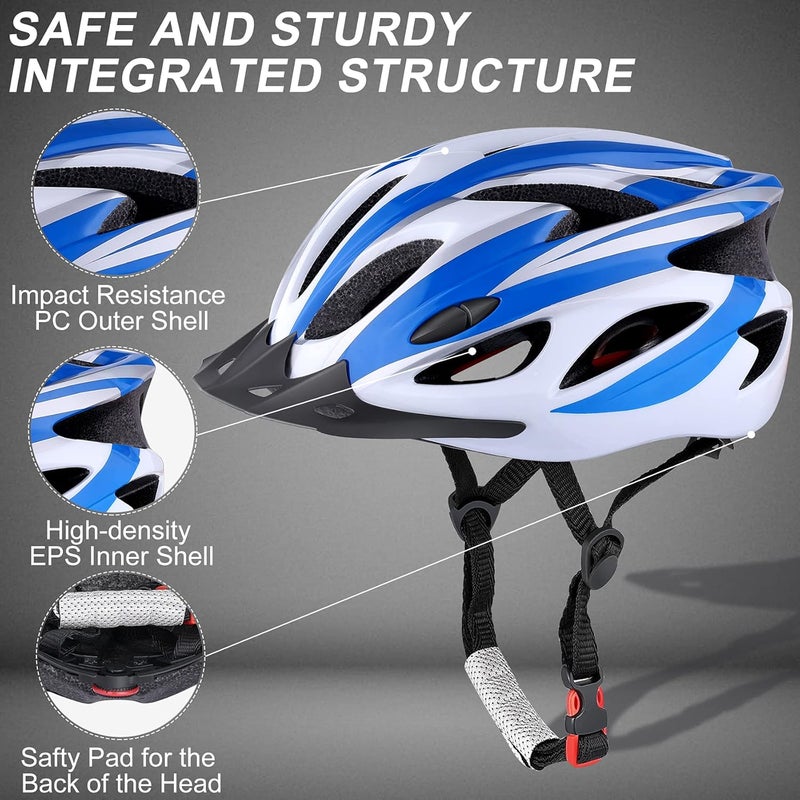 Zacro Adult Bike Helmet Lightweight for Men Women Comfort with Pads&Visor, Certified Bicycle Helmet for Adults Youth Mountain Road Biker - Image 2