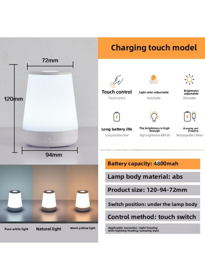 Cross-border Led Desk Lamp Usb Rechargeable Night Light Bedroom Bedside Lamp Student Special Eye Protection Desk Lamp Atmosphere Lamp