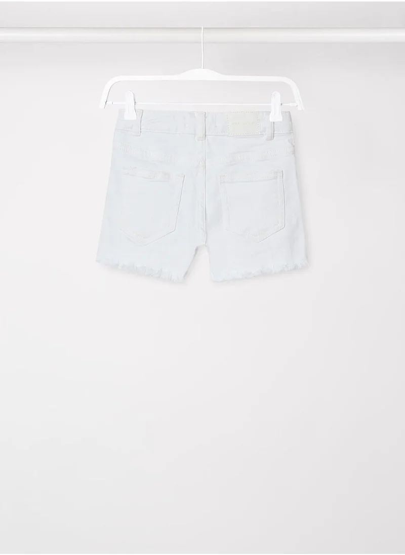 MANGO Kids Button Detail Shorts