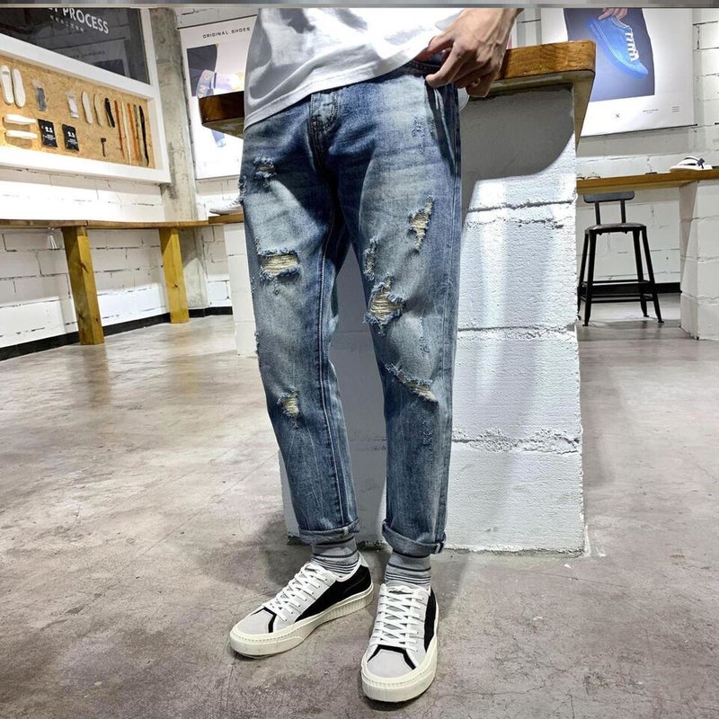 Unisex Classic Denim Jeans Loose Fit Daily Outdoor Wear - Image 5