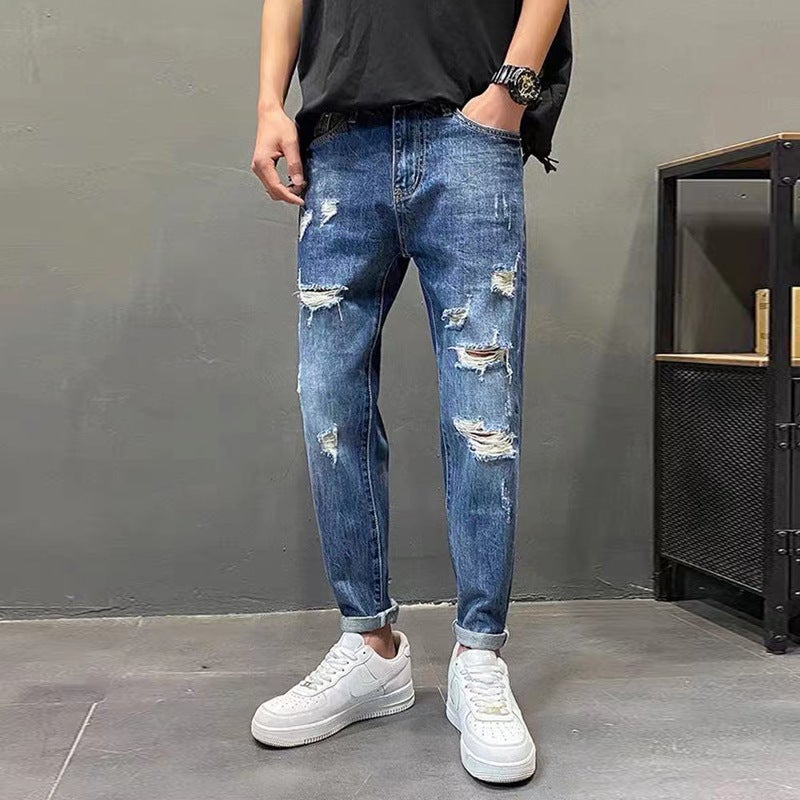Unisex Classic Denim Jeans Loose Fit Daily Outdoor Wear - Image 1
