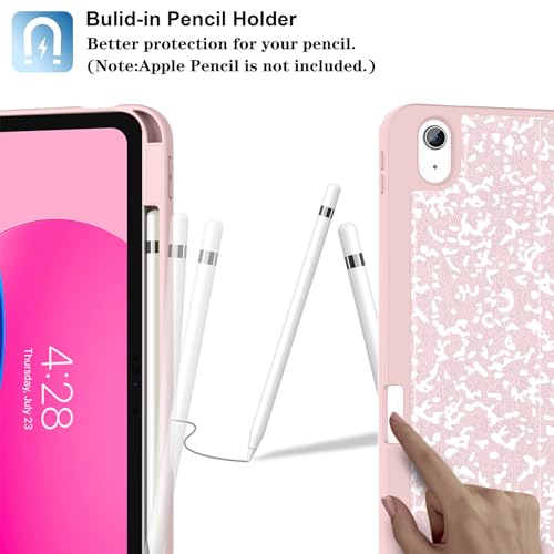 Supveco Case for iPad (A16) 11th Generation 11 inch (2025),iPad 10th Generation 10.9 inch (2022) with Pencil Holder-[Auto Wake/Sleep],Premium Folio Stand Case with Soft TPU Back Cover-Pink - Image 3