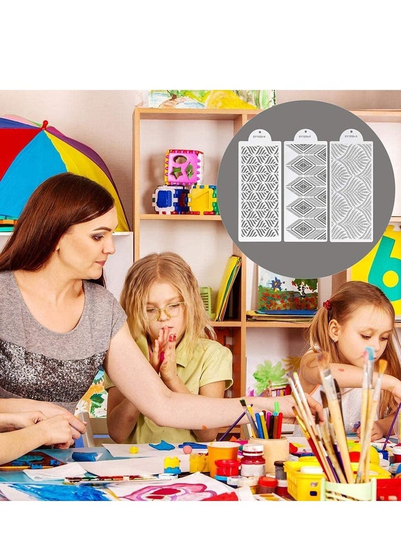 KASTWAVE 3 قطع من استنسل تزيين الكيك، قوالب بلاستيكية لرش قوالب الكيك على شكل زهور، قوالب تزيين الحلوى والفوندان - Image 4