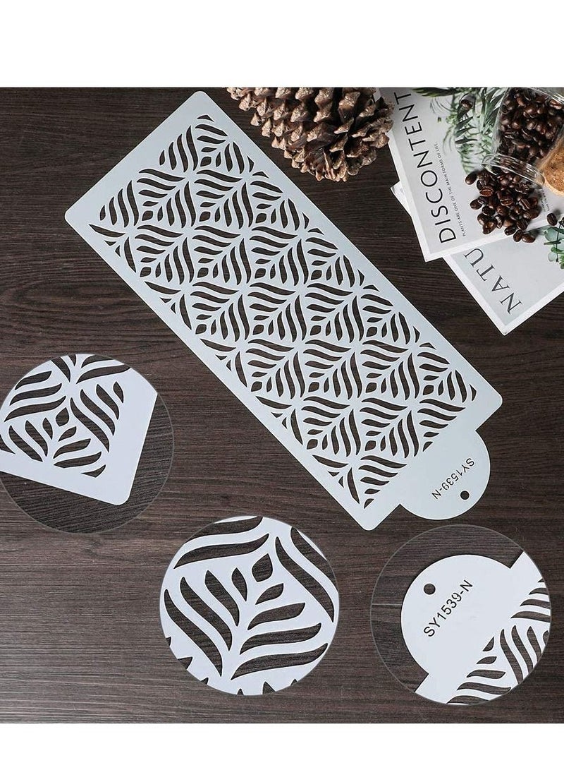 KASTWAVE 3 قطع من استنسل تزيين الكيك، قوالب بلاستيكية لرش قوالب الكيك على شكل زهور، قوالب تزيين الحلوى والفوندان - Image 5