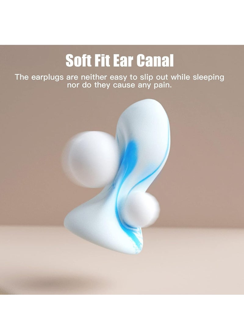 Oasisgalore - 5 Pairs of Blue Memory Foam Earplugs, Ergonomic Noise-Cancelling Sleep Aids - Image 1