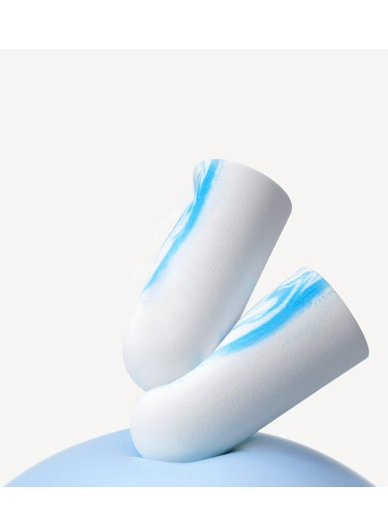 Oasisgalore - 5 Pairs of Blue Memory Foam Earplugs, Ergonomic Noise-Cancelling Sleep Aids - Image 1