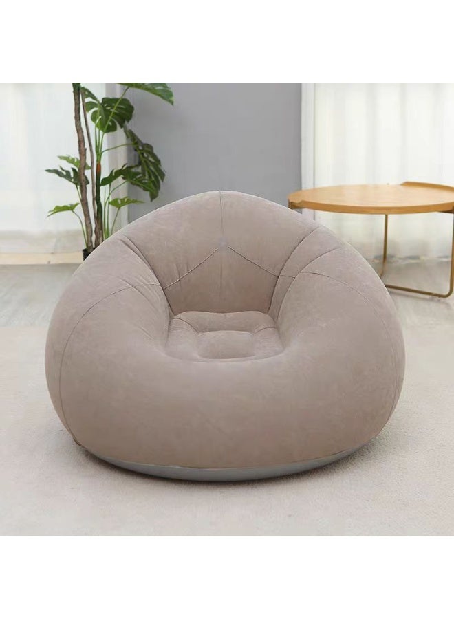 OASIS-TH Inflatable Bean Bag Chair Thickened & Tear-Resistant! Plush Skin-Friendly Inflatable Sofa Set (Grey) 103x60cm | Portable Foldable Sofa for Living Room/Camping | Includes Footrest & Pump | Upgraded Durable Version - Image 1