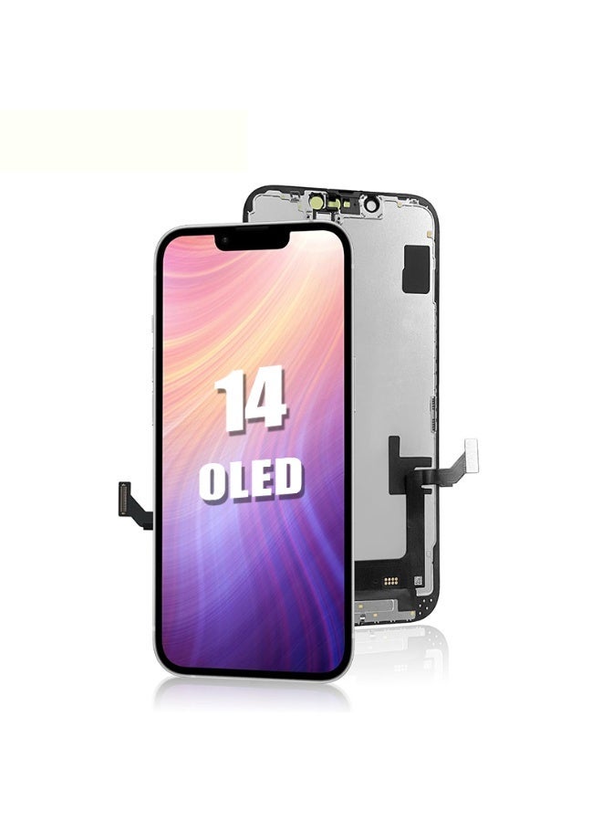 Kara Manda for iPhone 14 Screen Replacement OLED [NOT LCD] 6.1 Inch Display 3D Touch Screen FHD Digitizer Assembly (A2649 A2881 A2882 A2883 A2884) - Image 1