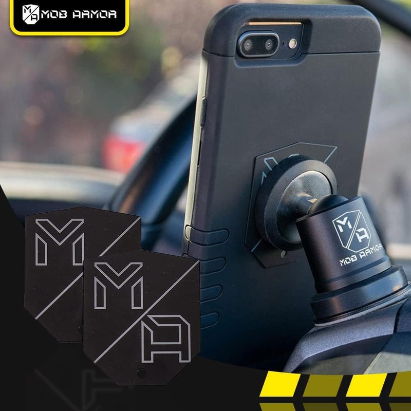 Mob Armor MobNetic Plates (2 Pack) - Compatible with Mob Magnetic Phone Mount for Car - Universal Smartphone Mounting Plates - Best Vehicle Accessory for Cellphone - Black - Image 2