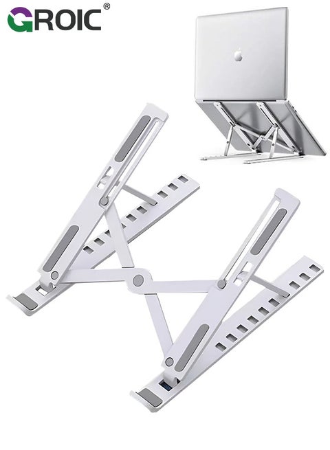 Laptop Stand, Computer Desktop Heightening Bracket Cervical Vertebra Folding Portable Cooling Rack Lifting Base Portable, 10-level Angle Adjustment
