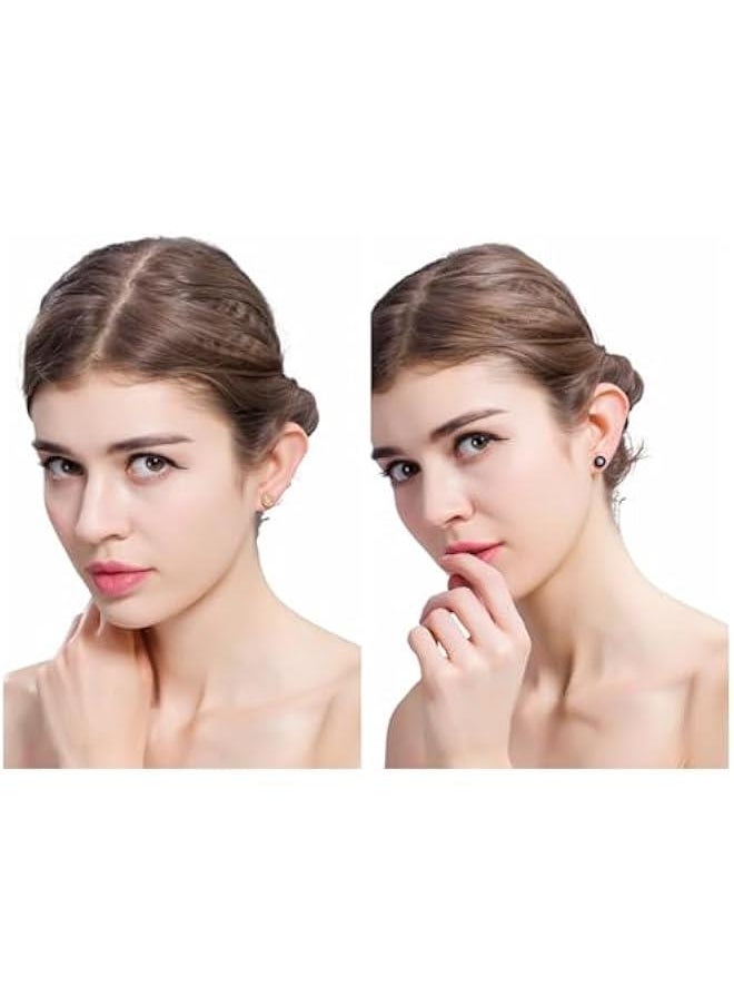 Generic 3-4 Pairs Stainless Steel Mens Stud Earrings for Men Women Ear Piercing Plugs Tunnel  - Image 5