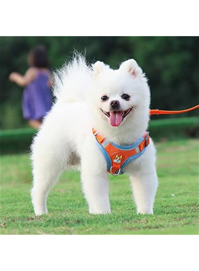 Adjustable Small Dog Harness for Easy Control in Orange - Reflective No-Pull Vest for Outdoor Walking and Training, Padded Strap for Comfort (Size S) - Image 5