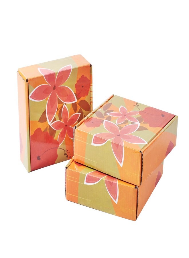 soxuding 25 Pack Hawaiian Small Shipping Boxes For Small Business, 6x6x2in Colorful Dolphins Palm Trees Flowers Floral Cardboard Boxes For Packaging - Image 5