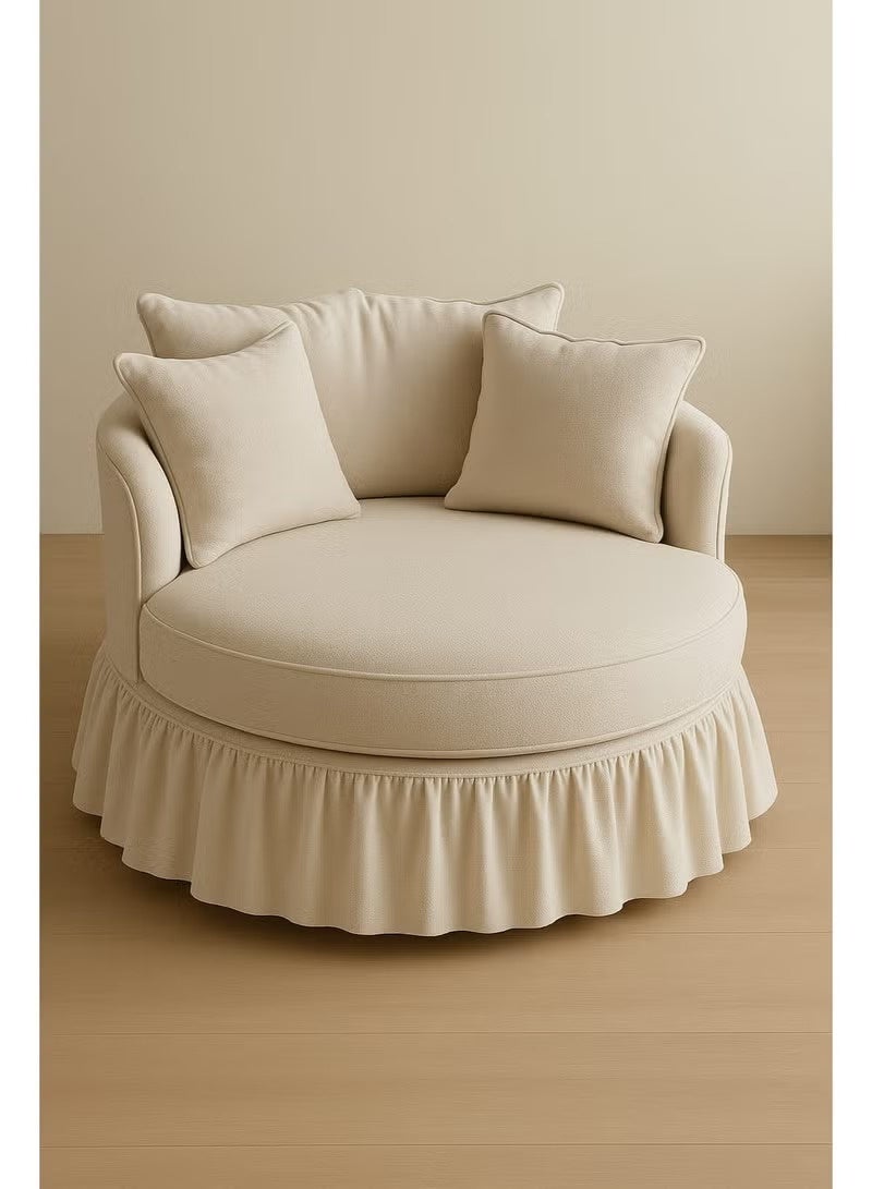 ليفونا كرسي لاونج مودرن, دائري الخشب سويدي - Image 1