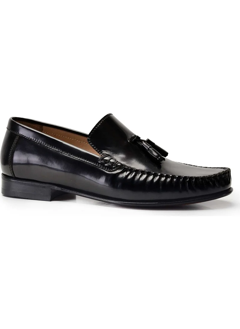 Nevzat Onay Black Tasseled Rok Shoes -10189-
