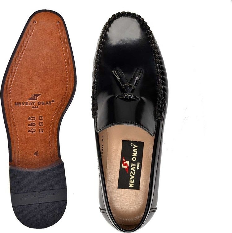 Nevzat Onay Black Tasseled Rok Shoes -10189-  - Image 2
