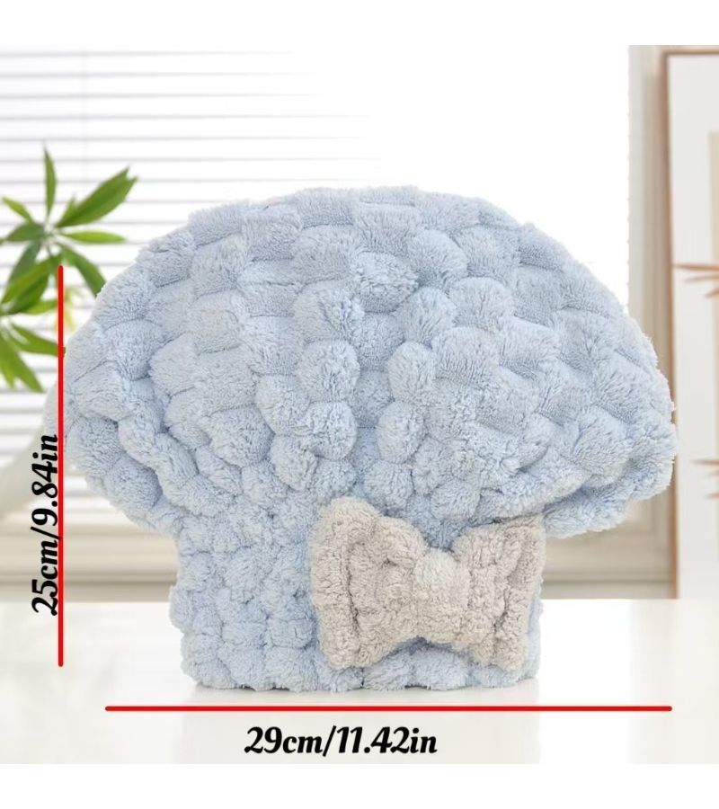 Grey Thickened Super Absorbent Hair Drying Towel Quick Dry No Blow Dryer Needed - Image 4
