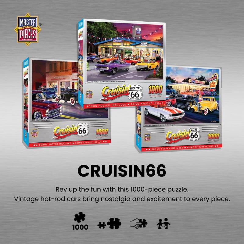MasterPieces 1000 Piece Jigsaw Puzzle for Adults, Family, Or Youth - On The Road Again - 19.25"x26.75" - Image 2