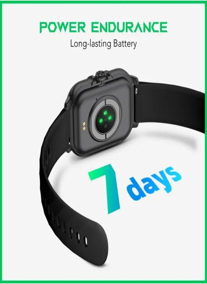 بلاك شارك - ساعة Black Shark GT3 Neo بشاشة مقاس 2.02 بوصة، وعمر بطارية طويل 7 أيام، ومقاومة للماء والغبار بمعيار IP68، و100 وضع رياضي ومسارات ومقاييس صحية - أسود - Image 1