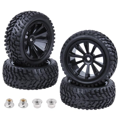 HobbyPark Outer Diameter 299 inch 76mm Rubber RC Car Tires Wheel Rims Foam Inserts 12mm Hex Hub 4Pack - Image 1