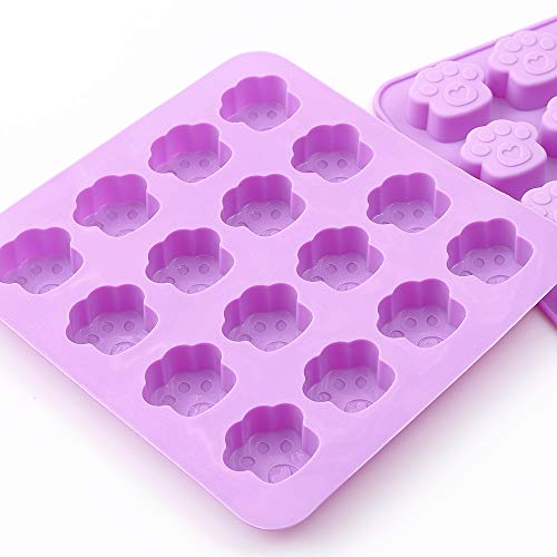 Cozihom Dog Paw Shaped Silicone Molds, 16 Cavity, Food Grade, for Chocolate, Candy, Pudding, Jelly, Dog Treats. 4 Pcs - Image 5