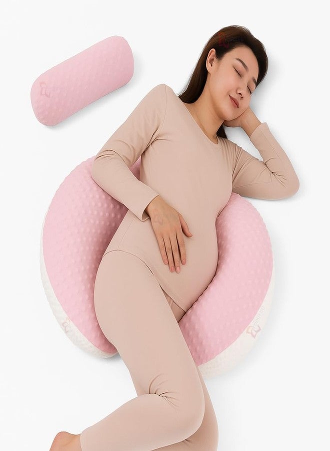 FORGEOG Pillow For Pregnante Women For Slepping, Memory Foam Maternity Pillow For Belly Support, Back Support, SOFT Support For Pregnancy Bump (Q4) - Image 1