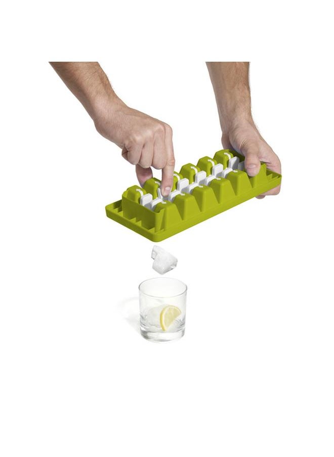 Joseph Joseph QuickSnap Plus Easy-Release Ice Cube Tray with Stackable Lid White and Green 20018  - Image 2
