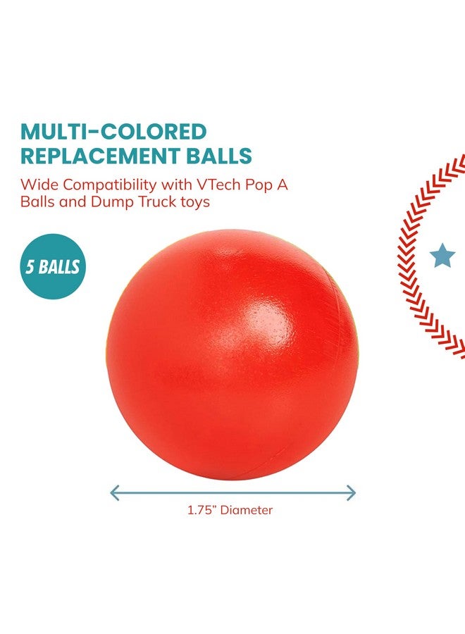 Botabee Set of 5 Multi-Colored Replacement Balls for Ball Popper Toys in Assorted Colors - Vibrant and Durable Plastic - Image 3