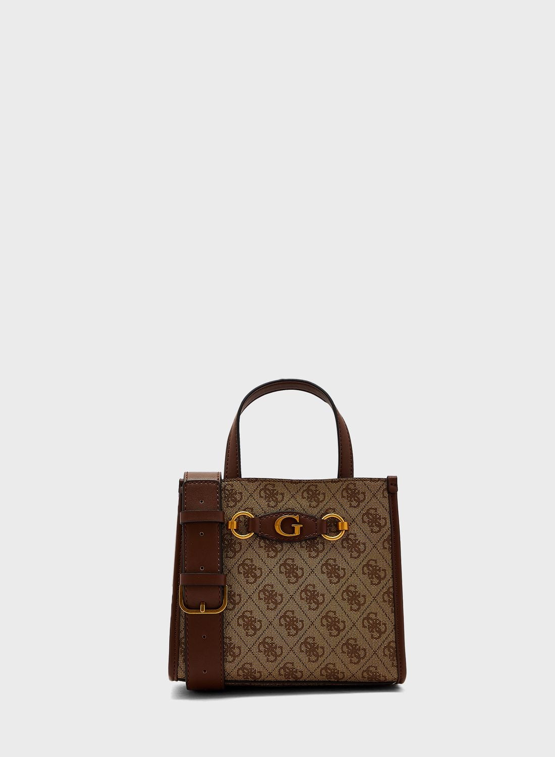 Buy Guess Brown Izzy 2 Compartment Mini Tote for Women in Oman
