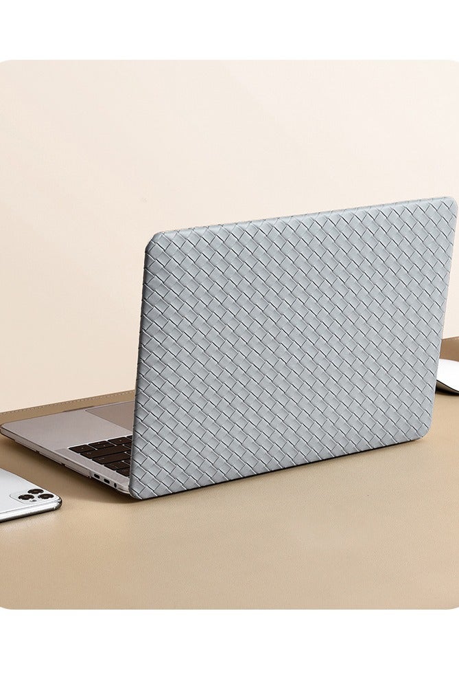 general Laptop Case Compatible with Huawei Matebook D16 2024 16 Inch Model MCLF-X MCLG-16 MCLEF-X Weaving Texture Soft Leather Cover Laptop Protective Hard Shell - Image 1