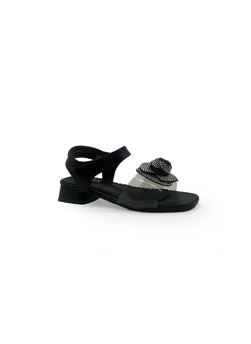 Cuple Girls elegant sandals with clear strap
