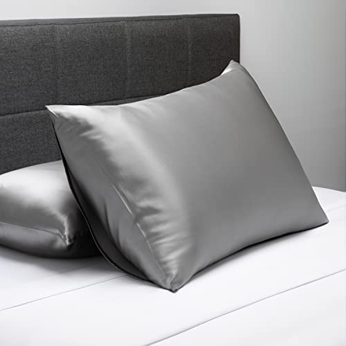 Fishers Finery 19mm 100% Pure Mulberry Silk Pillowcase, Quality Tested (Silver, Q) - Image 3