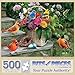 Bits and Pieces Large 500 Piece Jigsaw Puzzle for Adults Birds On The Porch Steps Flowers Jigsaw Puzzle by Greg Giordano Completed Puzzle Size 18 x 24 - Image 4