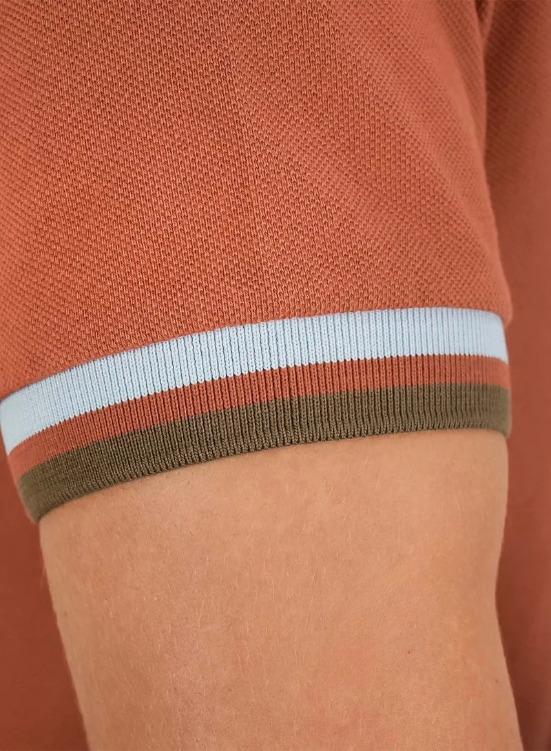 GIORDANO  Men's Performance Polo: Classic Piqué, Tipped Collar, Embroidered Detail for Men | Best Price UAE