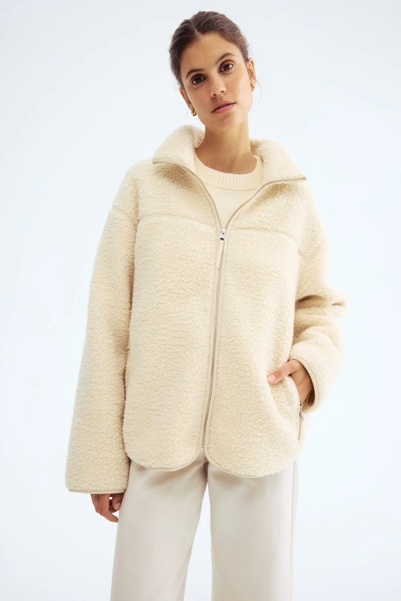 H&M MAMA Before & After Babywearing teddy jacket