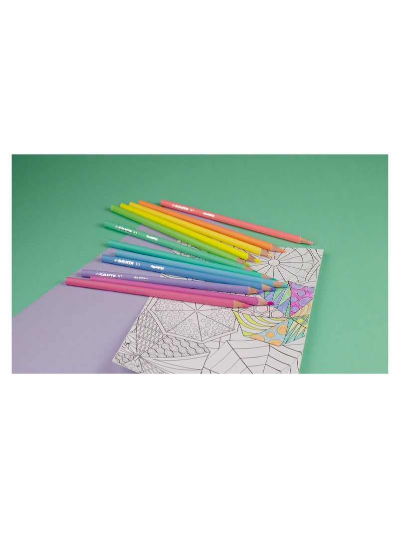 Kores Set of 12  Pastel Shades  Coloured Pencils - Image 4