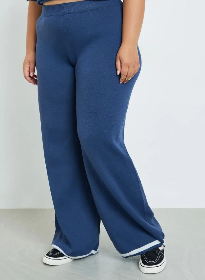 ستايلي بنطال بمقاس كبير وأرجل واسعة