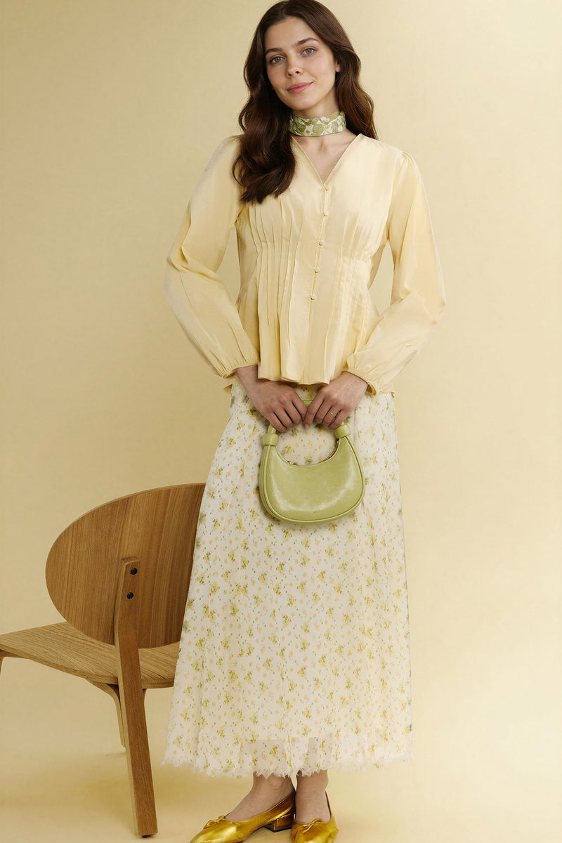 DeFacto Yellow Woman Regular Fit Poplin Long Sleeve Tunic Casual - Image 2