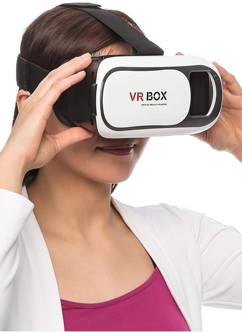 نظارات الواقع الافتراضي VR Box ثلاثية الأبعاد مع وحدة تحكم عن بعد تعمل بالبلوتوث