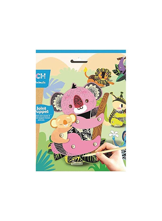 Avenir - Scratch Art Joint Puppets - Forest Animals
