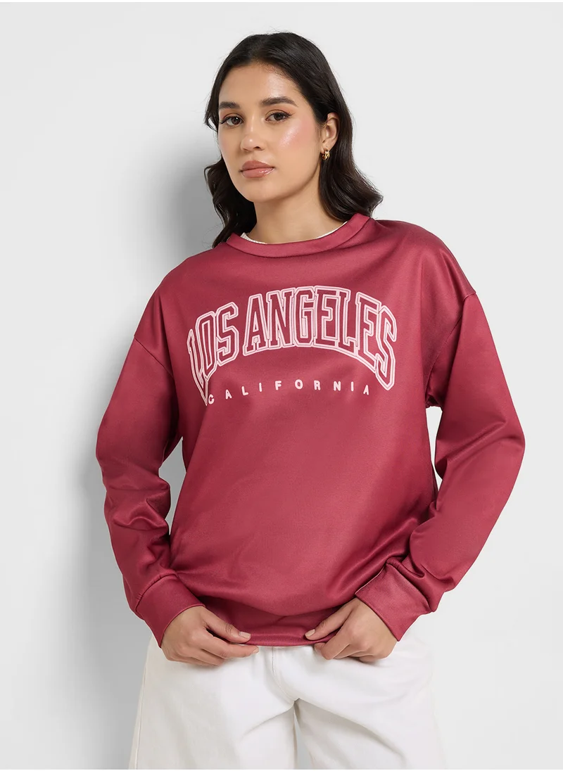 جينجر Oversize Graphic Sweatshirt