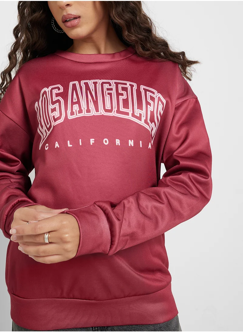 Ginger Oversize Graphic Sweatshirt
