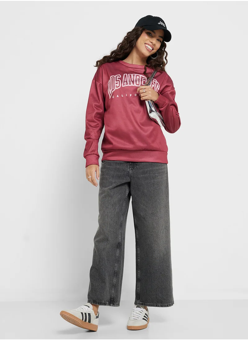 Ginger Oversize Graphic Sweatshirt