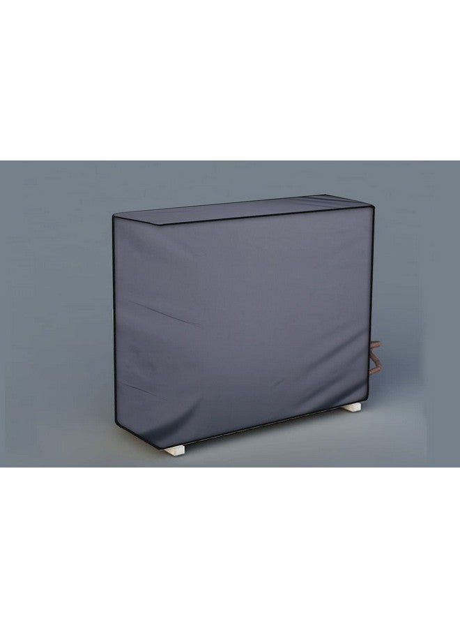 The Furnishing Tree Split AC cover for indoor and outdoor unit of 2 ton waterproof and dustproof Grey Floral pattern - Image 3