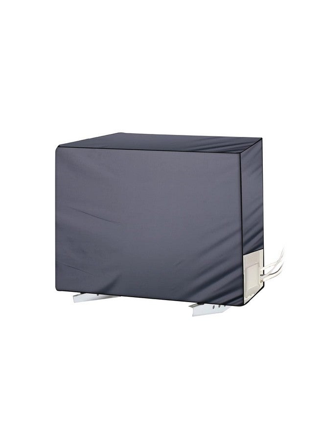 The Furnishing Tree Split AC cover for indoor and outdoor unit of 2 ton waterproof and dustproof Grey Floral pattern - Image 5