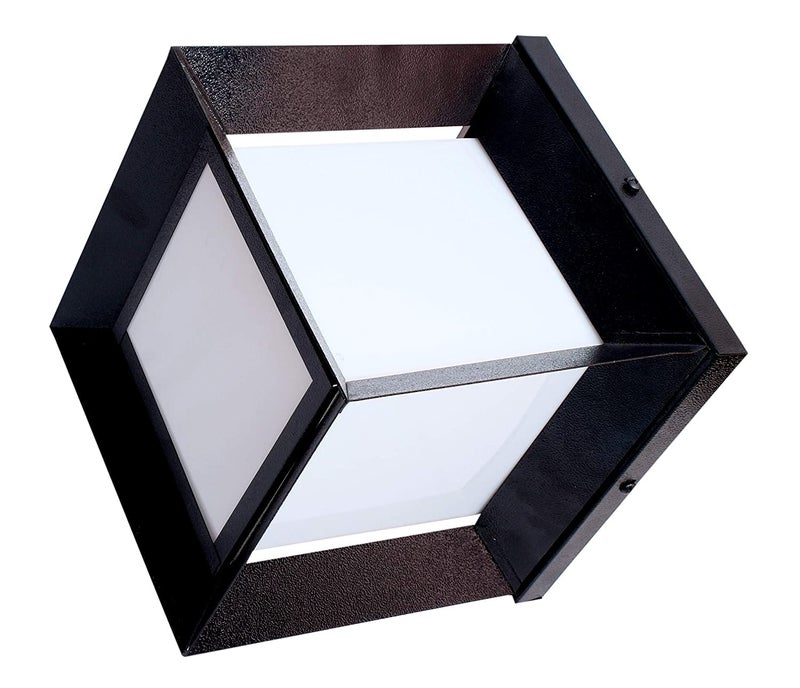 kinis Modern Shape Pole Lamp/Gate Light/Outdoor Lamp/Outdoor Light/Pillar Light for Outdoor Home, Cube Shape, Black and Milky (Pack of 1, Without Bulb) - Image 4