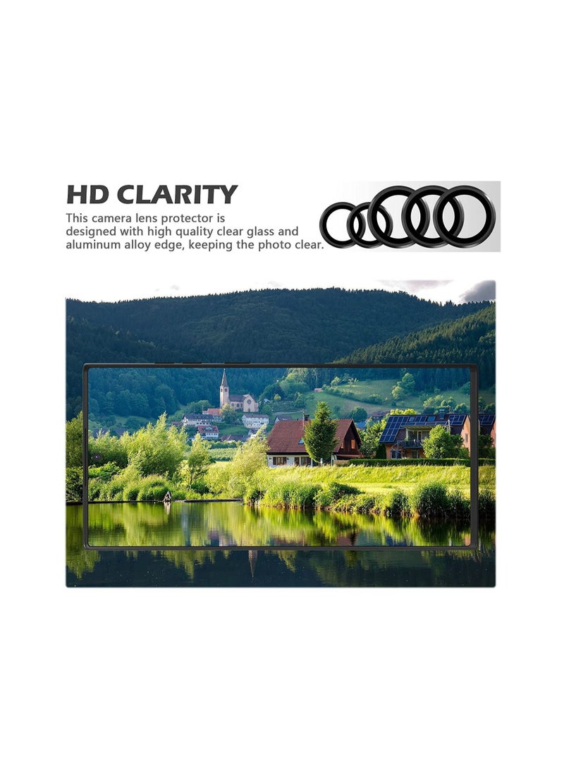 Rock Pow Camera Lens Screen Protector,Individual Metal Ring Rear Camera Lens Protector,for Samsung Galaxy S22 Ultra (2022), Black - Image 3