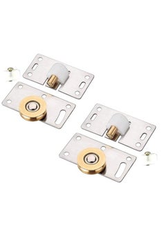 Y&D 2Pcs Sliding Door Roller Mute Nylon Wheels Gear Track Kits 30mm Furniture Wheels Fittings Heavy Duty Runner for Wardrobe Cabinet  - Image 1