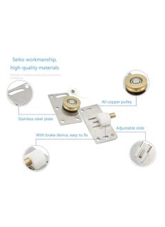 Y&D 2Pcs Sliding Door Roller Mute Nylon Wheels Gear Track Kits 30mm Furniture Wheels Fittings Heavy Duty Runner for Wardrobe Cabinet  - Image 5