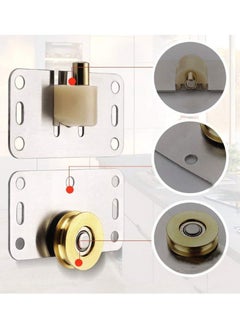 Y&D 2Pcs Sliding Door Roller Mute Nylon Wheels Gear Track Kits 30mm Furniture Wheels Fittings Heavy Duty Runner for Wardrobe Cabinet  - Image 3